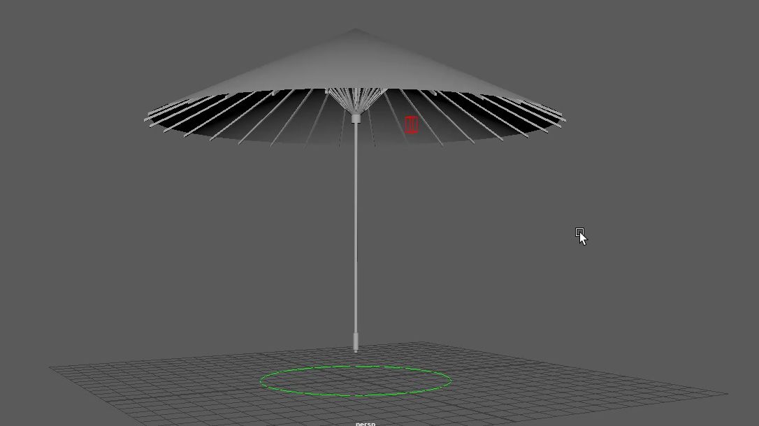 [图]三维动画设计与绑定-007-花折伞绑定02-绑定