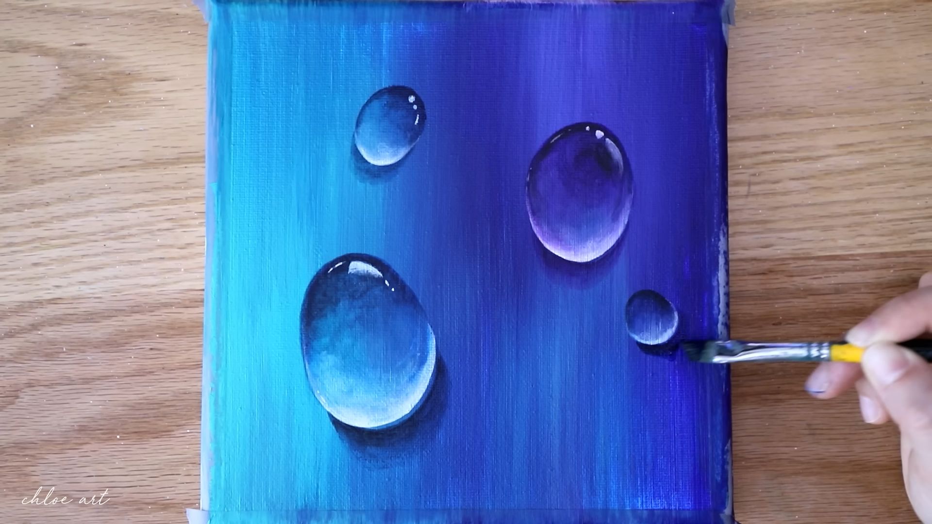 水滴绘画全记录💧丙烯画教程