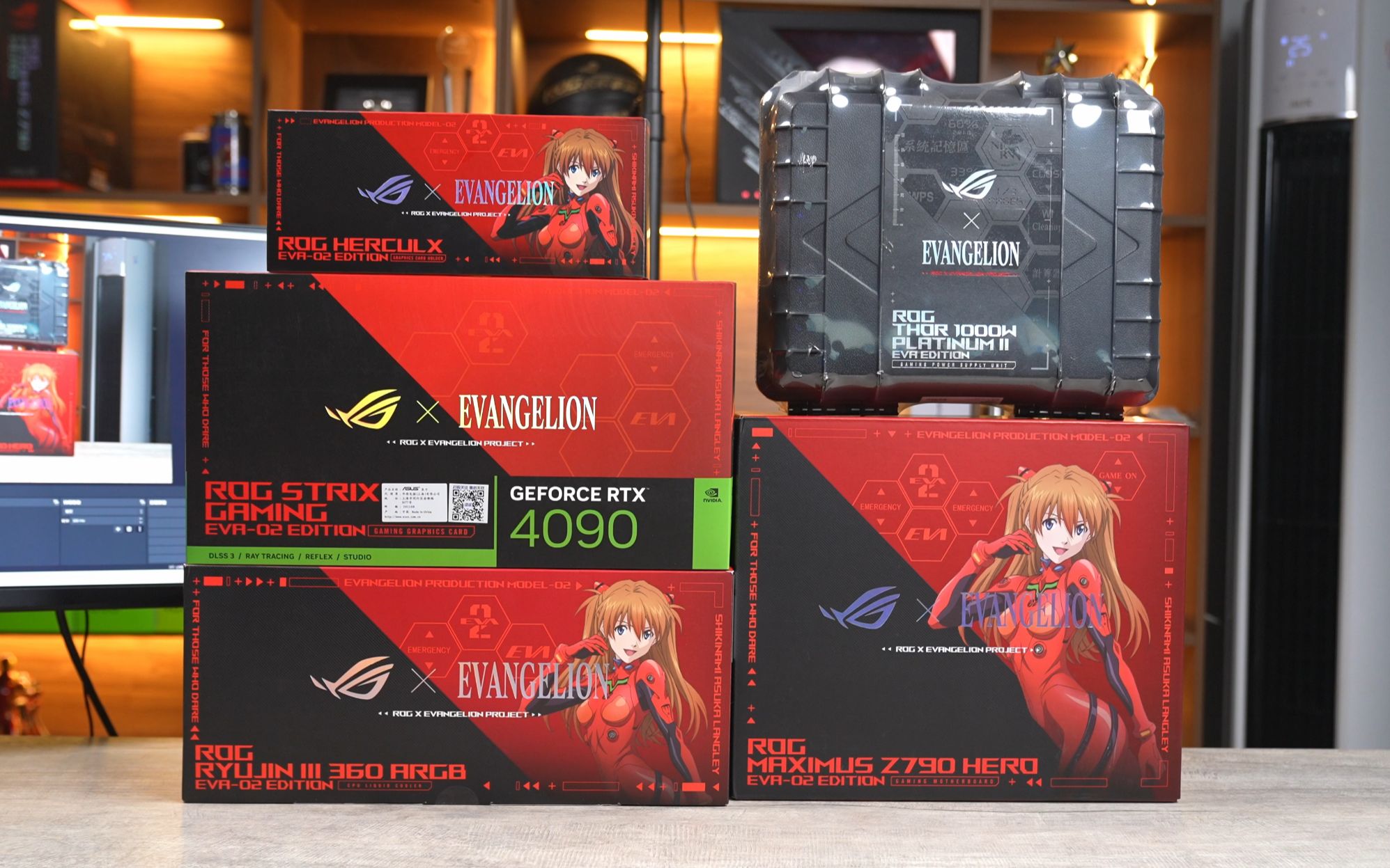 开箱:rog x eva明日香联名全家桶