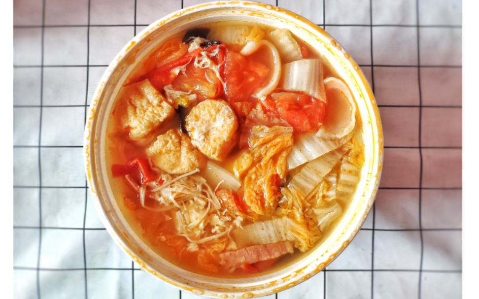 白噪音|番茄鸡蛋汤泡饭