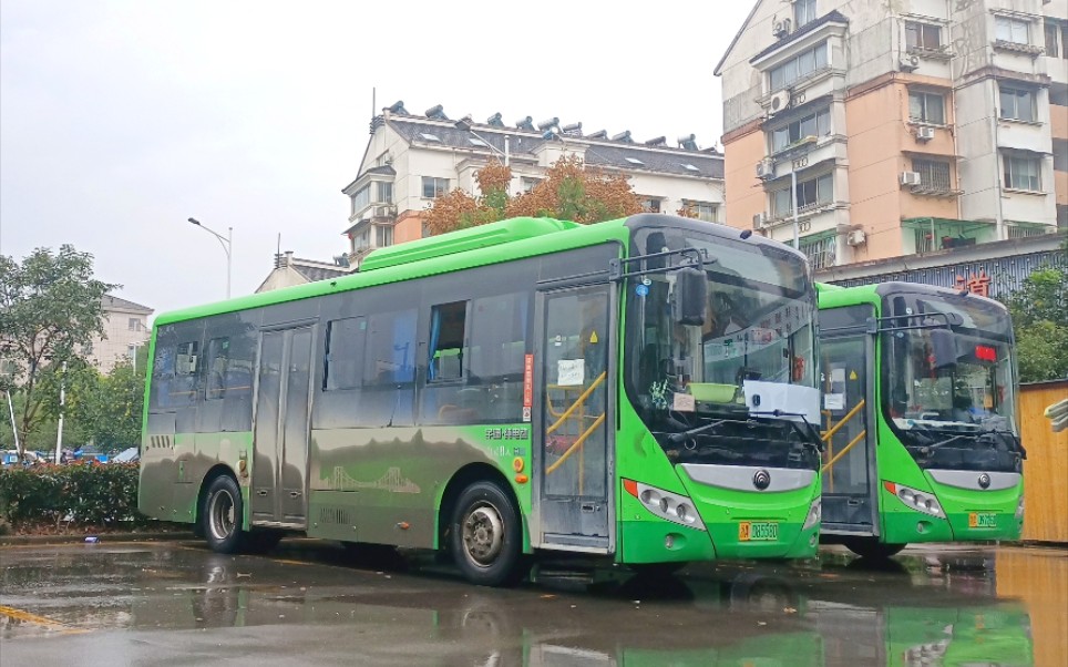 水视频桐庐公交k303路大润发停车场进站停车视频