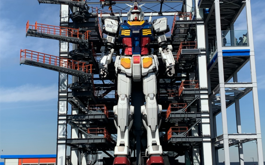 横滨港 高达工厂 gundam factory 实物大 元祖高达 rx-78-2 启动实验_
