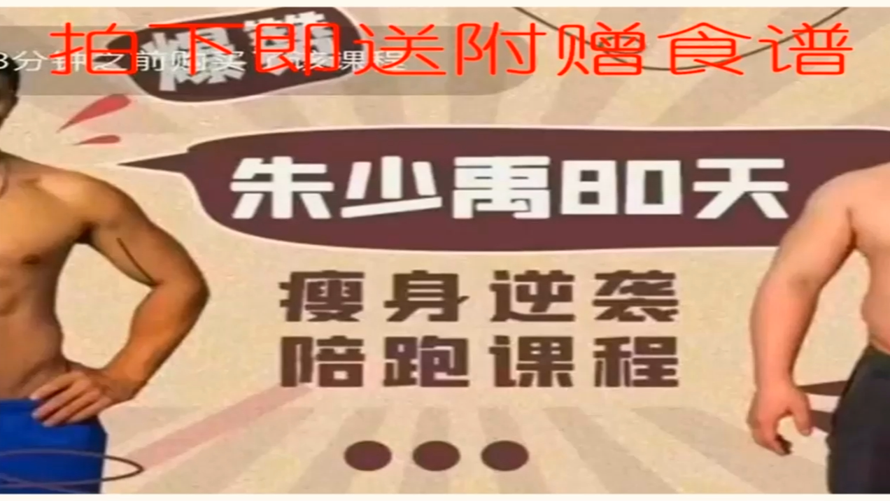 朱少禹健身80天朱少禹减脂减肥逆袭运动饮食学习全套训练营送资料哔哩哔哩bilibili