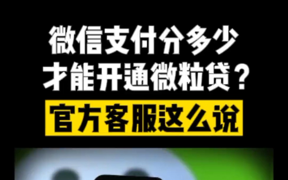 微信支付分多少才能开通微粒贷,看看客服怎么说哔哩哔哩bilibili