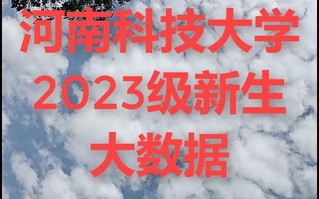 河南科技大学2023级新生大数据来喽哔哩哔哩bilibili