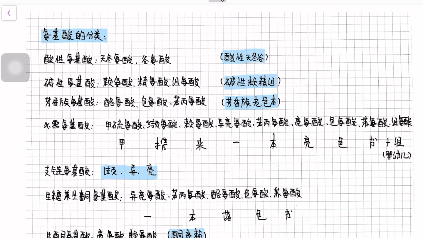 考研 生物化学知识点总结 速记 氨基酸的分类哔哩哔哩bilibili