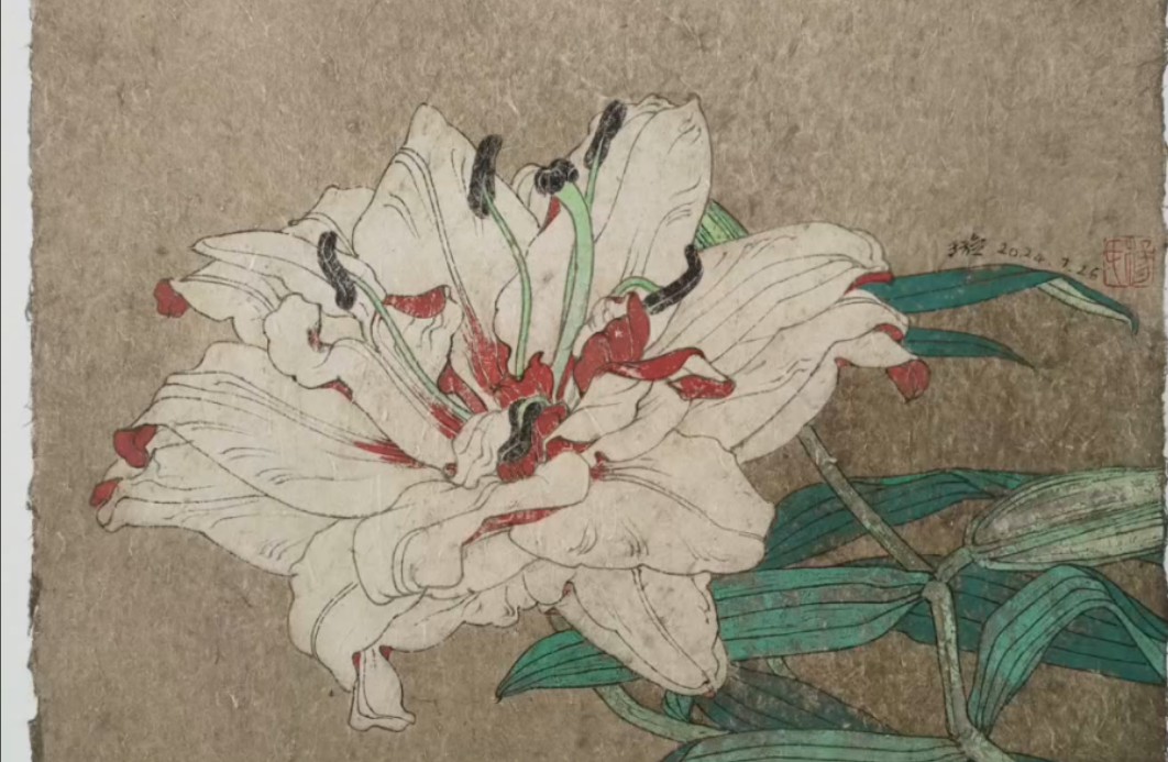 《杨佩璇工笔花卉小品百合花系列之30》