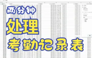 Download Video: 2分钟处理完考勤表（数据透视表的应用之一）