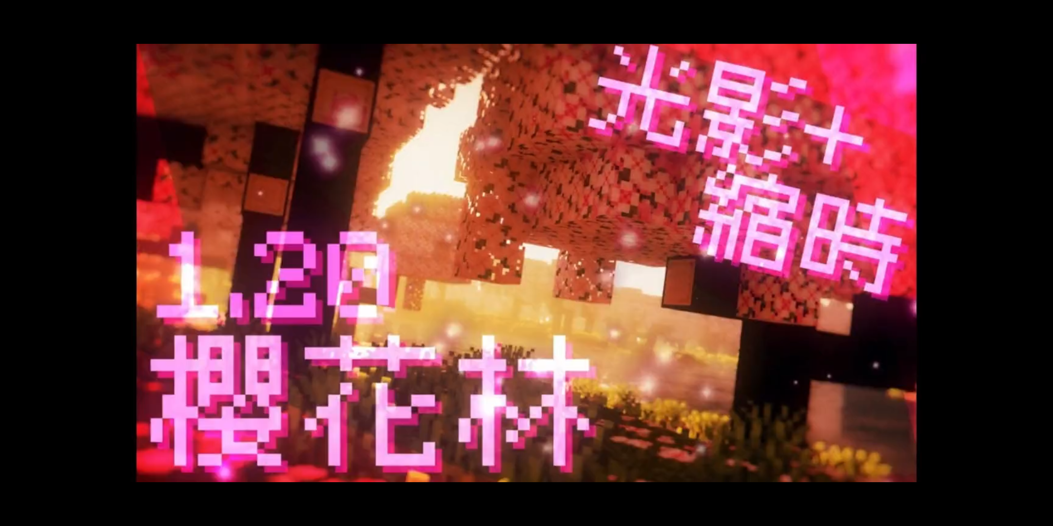 [图][Minecraft 1.20] 用超美光影+缩时效果带你看23w07a全新生态域-樱花林! 光影欣赏