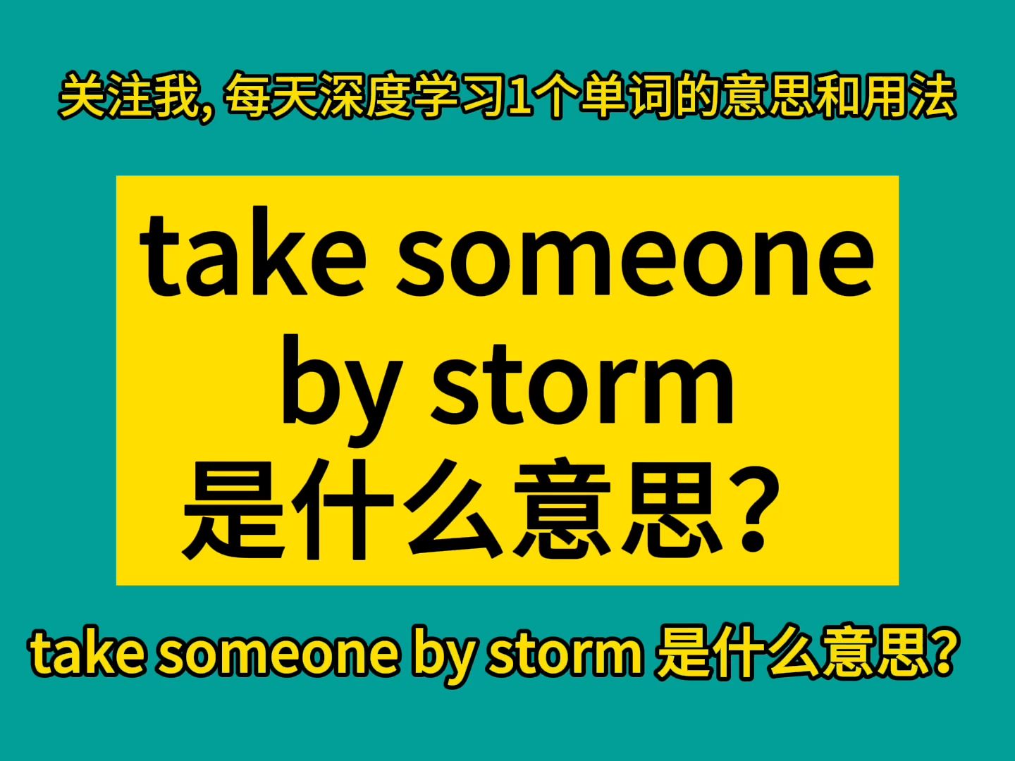 take someone by storm 是什么意思?哔哩哔哩bilibili