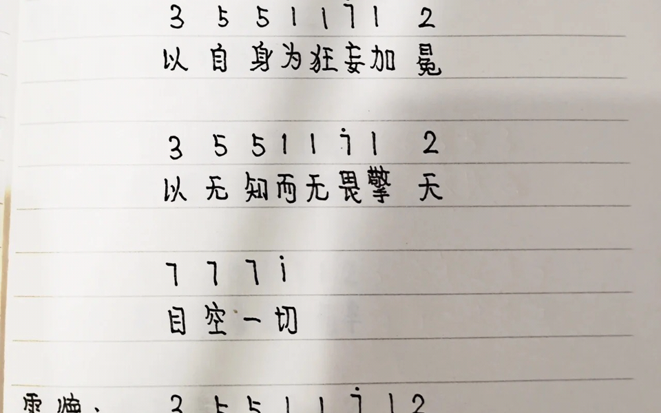 凹凸世界《征程》简谱完整版,搬运自小红书圣山圣女.安莉洁哔哩哔哩bilibili