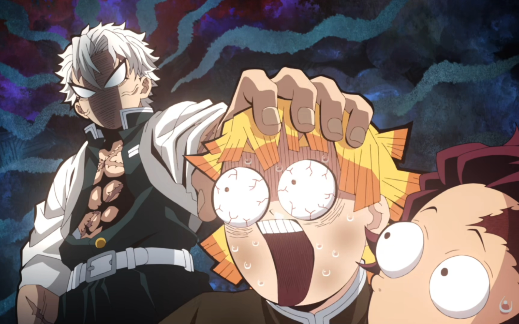 当炭治郎遇上被风柱吓跑的善逸,全程爆笑!