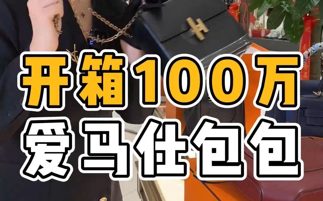 开箱100万的爱马仕,最新款的菜篮子你见过吗?哔哩哔哩bilibili