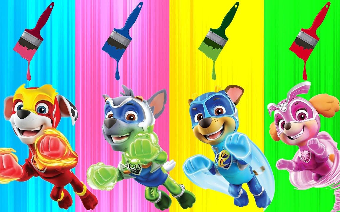 帮助汪汪队立大功超能狗狗找到正确的颜色!