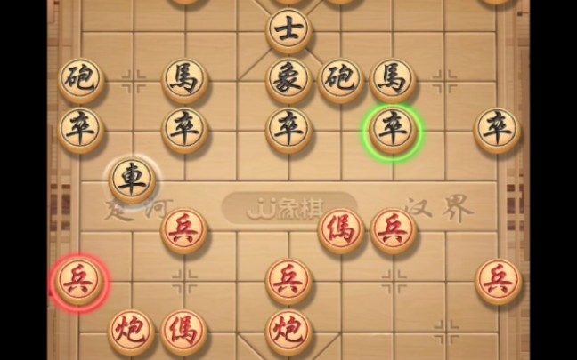 [图]不背棋谱的后果就是不通棋理：反宫马乱补士象，出车慢也就算了，还被两头蛇压制双马不活；红方车明马活全面出击，明显占优。棋子挑战赛鱼塘