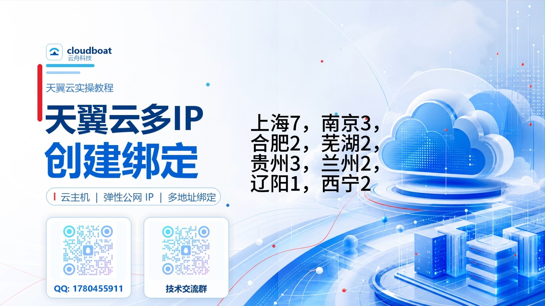 天翼云多IP创建绑定