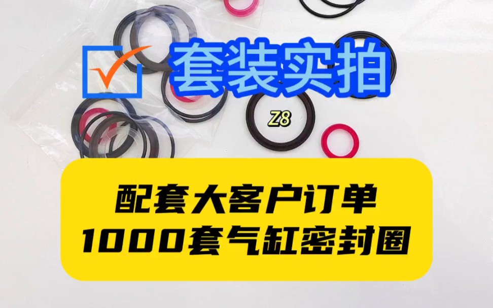 配套大客户订单1000套气缸密封圈~公司主营:液压油封、O型圈、骨架油封、气动密封全品类密封件产品,集生产、研发、销售于一体.哔哩哔哩bilibili