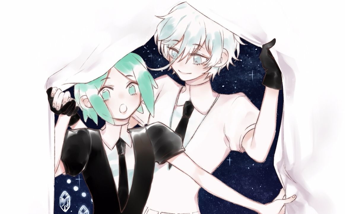 绘画过程宝石之国我永远喜欢冬巡组