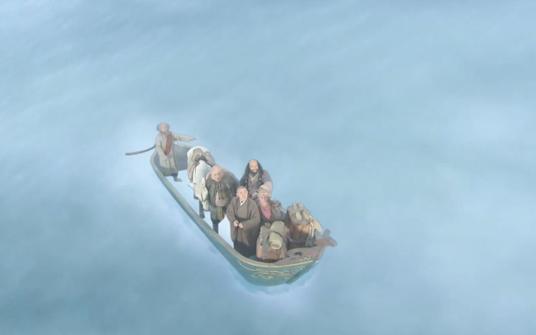 盘点各版本唐僧乘坐无底船新版唐僧面色如常老版惊慌失色