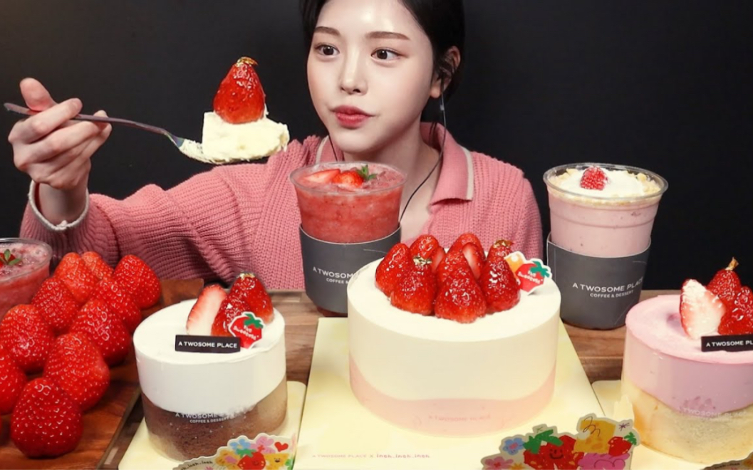 【韩国吃播boki】中文字幕 | 文福姬带妳吃草莓派对!