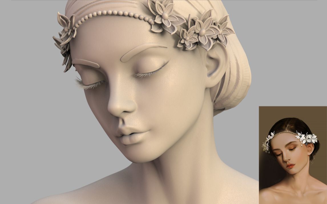 【zbrush】你不来就错过了一个亿!风格化女头角色雕刻讲解