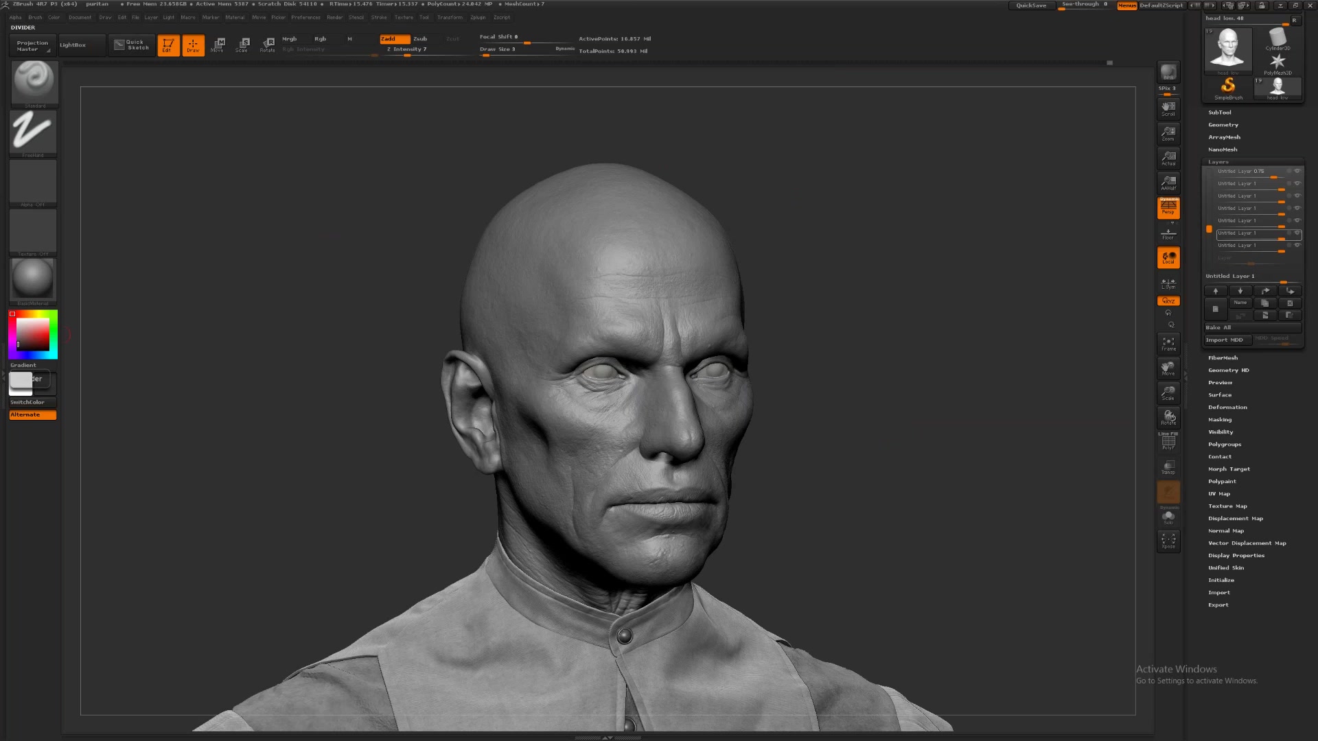 ZBrush逼真游戏人物角色实例制作哔哩哔哩bilibili