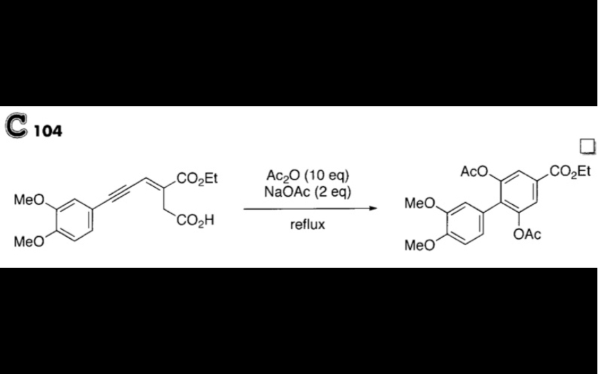 福山机理C104 取代3烷氧基羰基己3烯5炔羧酸在乙酸酐和乙酸盐条件下的苯环化哔哩哔哩bilibili