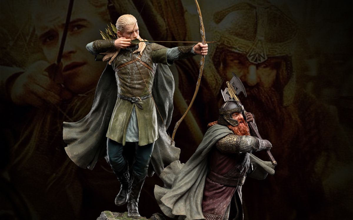 weta指环王阿蒙汉的莱戈拉斯与吉姆利雕像创建过程简介魔戒影视16手办