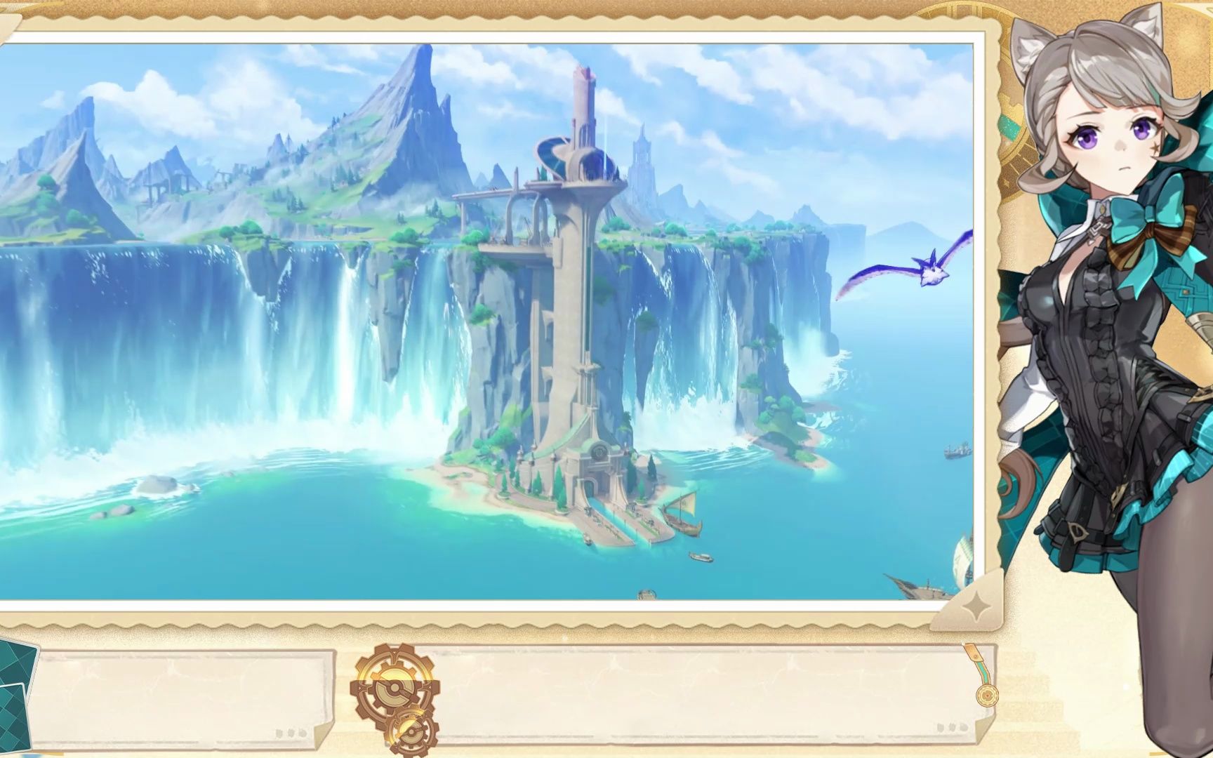 【免费分享】三连领取 原神枫丹游戏直播ui界面