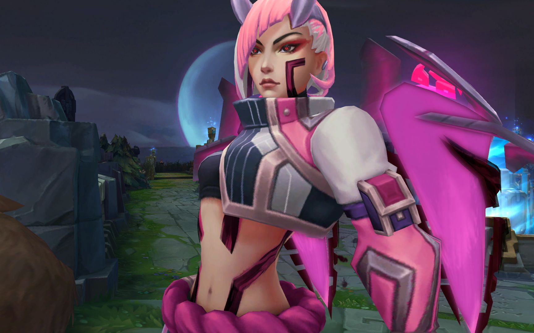 好性感的小蛮腰!墨之影舞者 卡莎 樱墨映影 粉色炫彩3d展示!