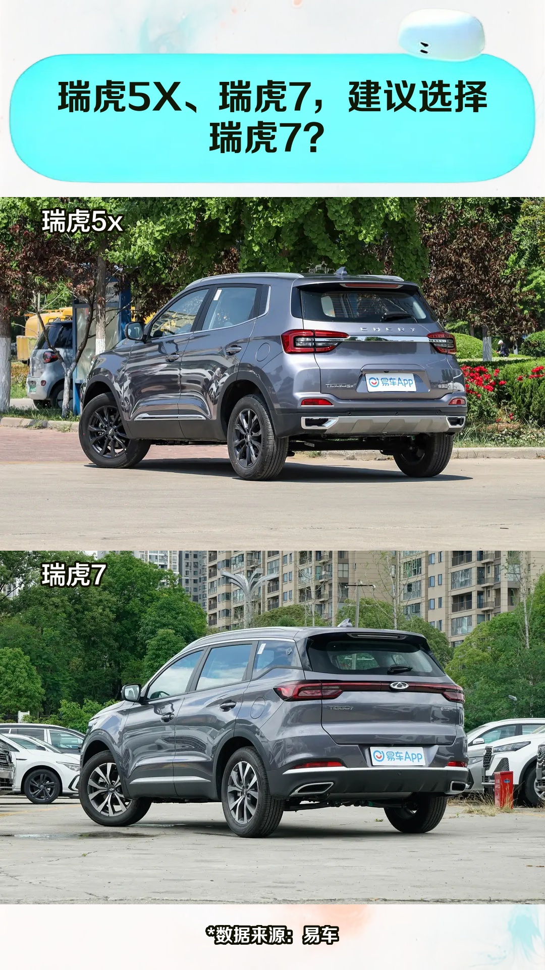 瑞虎5x,瑞虎7,建议选择瑞虎7?