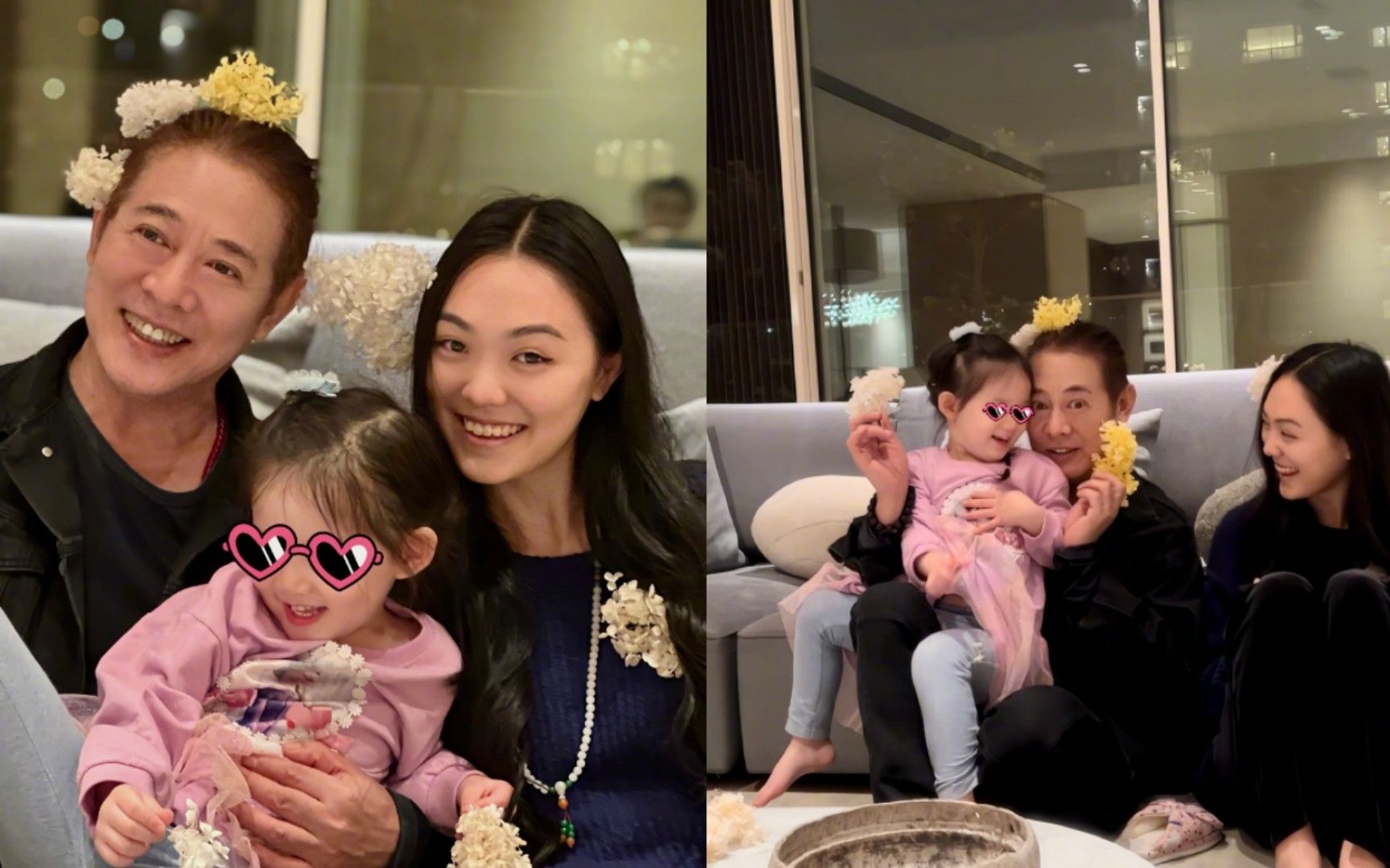 向佐晒和李连杰一家聚会,称女儿和师父是隔代亲,两人互动超温馨