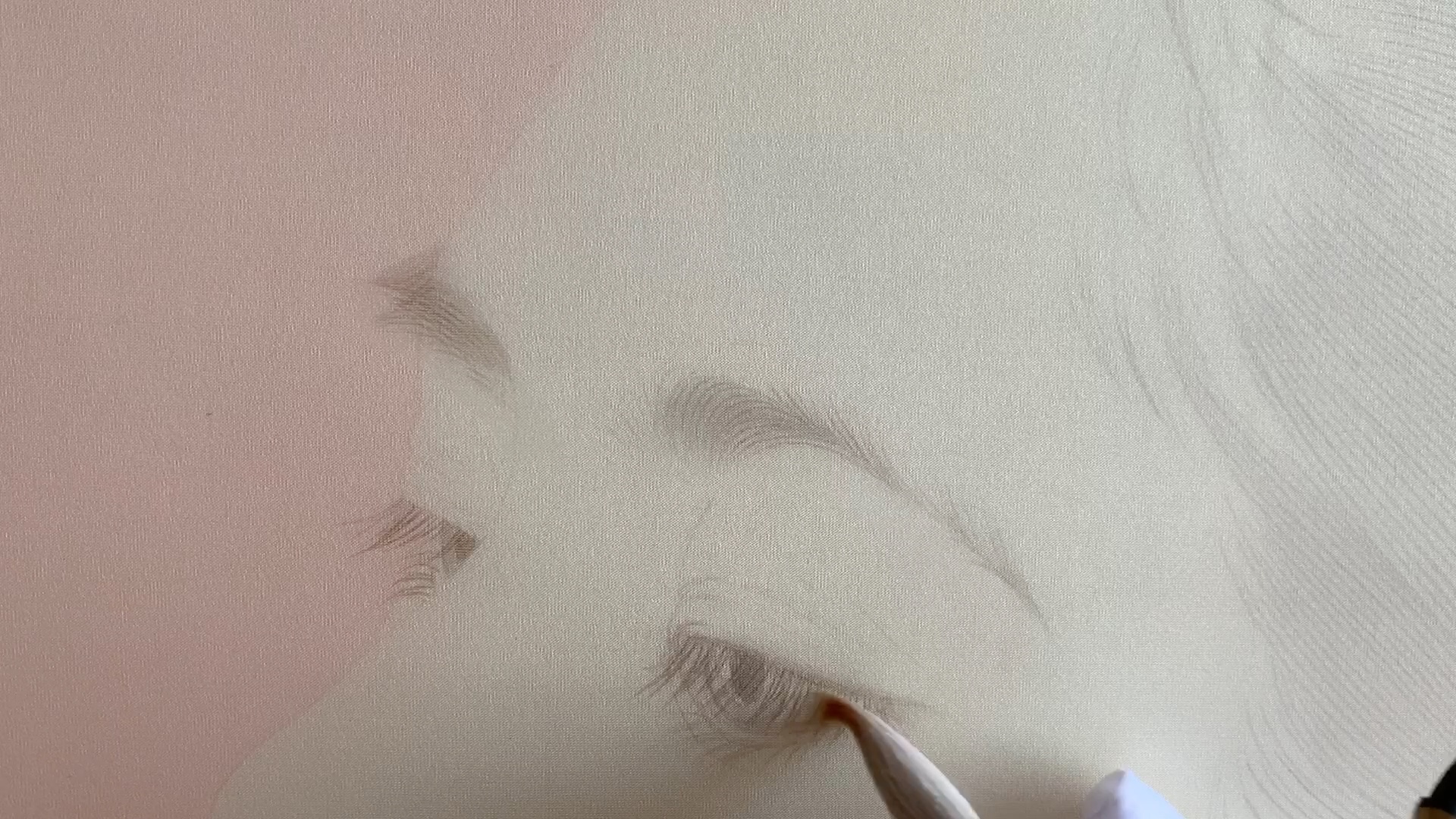 工笔画眉毛画错了不要急可以修改过来的