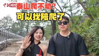 Скачать видео: 跟着“陪爬”爬泰山：登山“陪爬”都需要干啥？