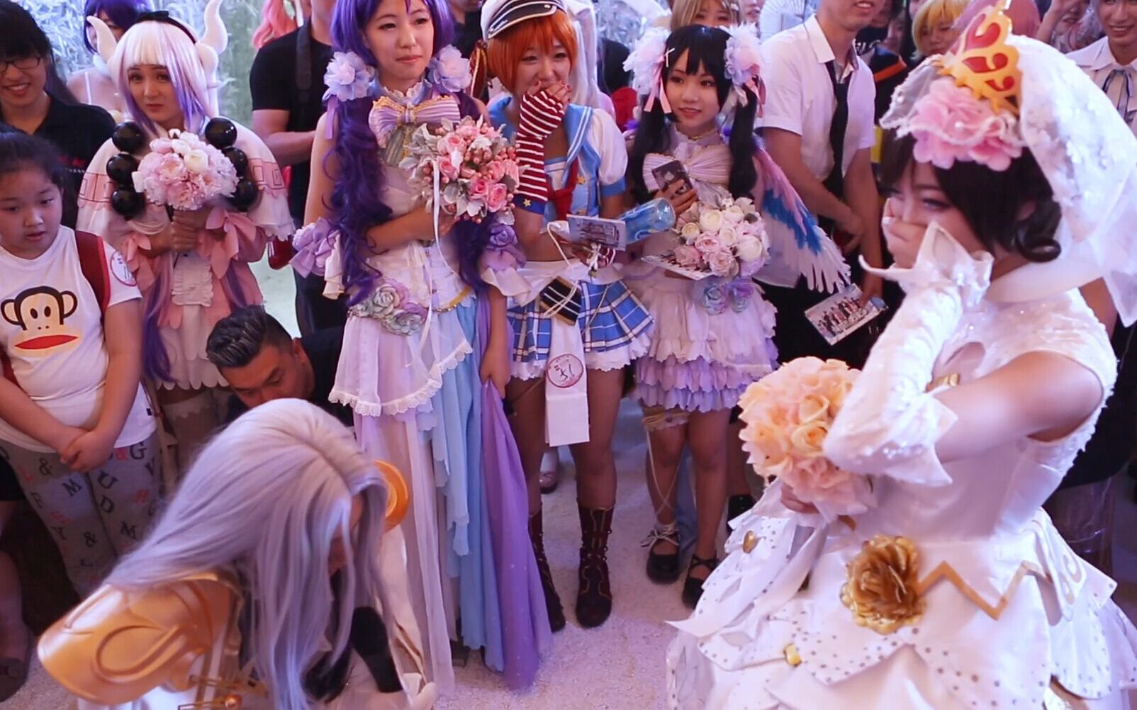 [图]【cosplay婚礼】策划5对新人集体搞事情，原来你是这样的百合网！