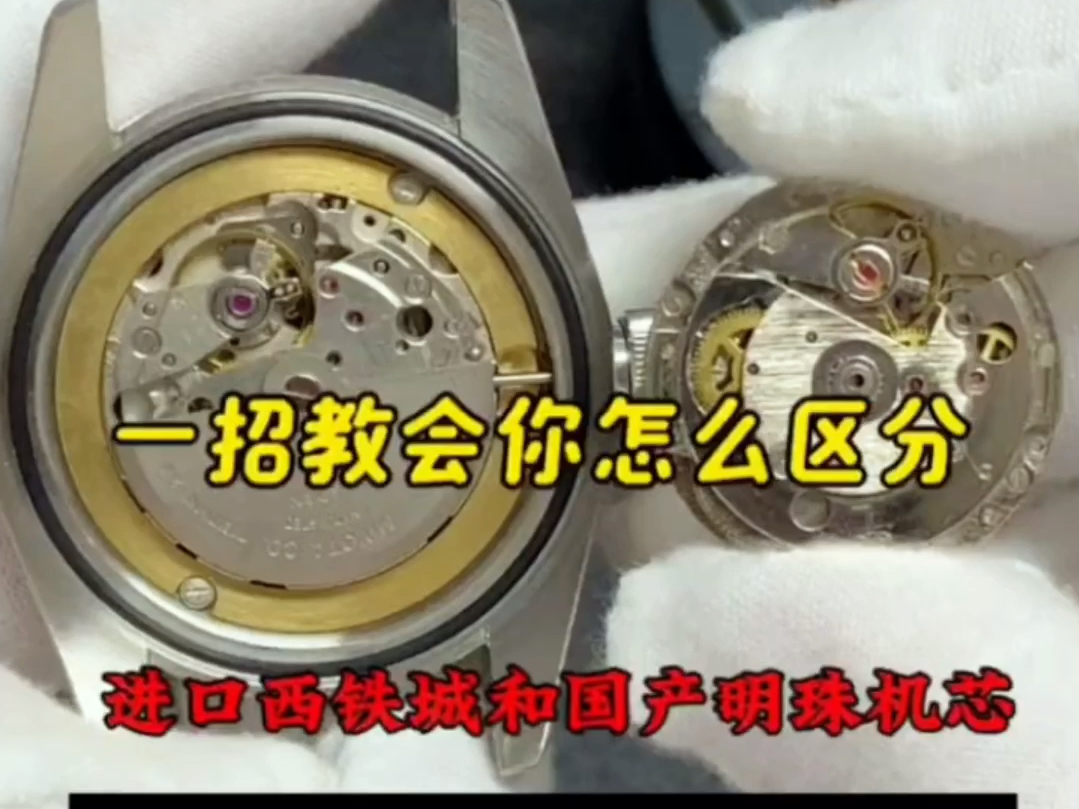 教你怎么区分进口西铁城机芯 #机械表 #西铁城 #机芯可定制组装手表