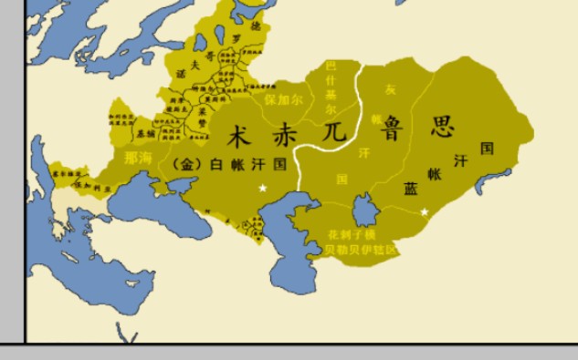 [图]【历史地图】金帐汗国/术赤兀鲁思及其家族诸政权：1225~1847年（附世系）