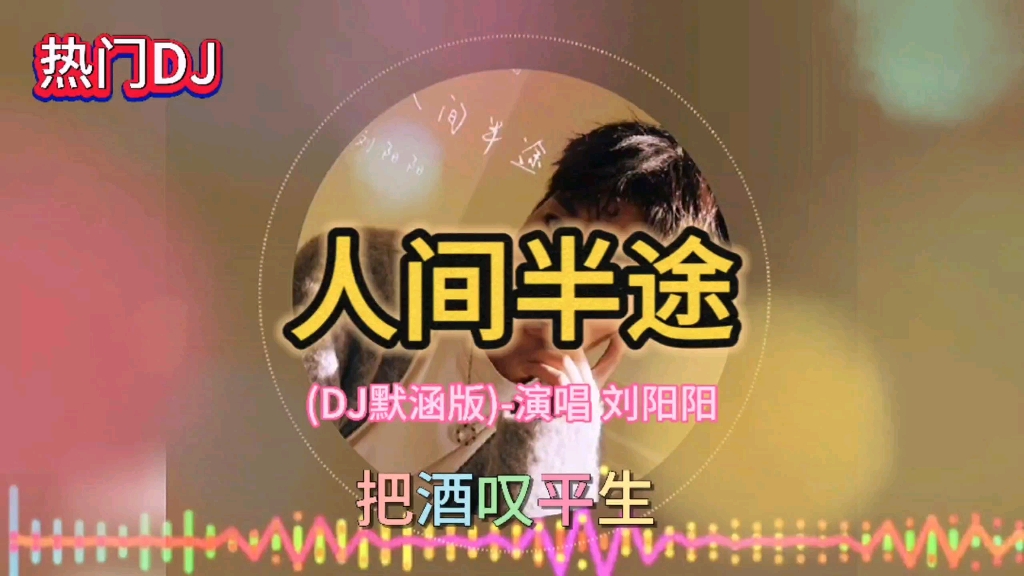 [图]分享热门DJ歌曲《人间半途》(DJ默涵版)-演唱刘阳阳。