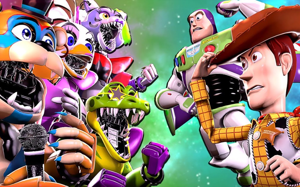 【SFM/FNAF】玩具与玩具间的对决 魅惑摇滚 vs 玩具总动员