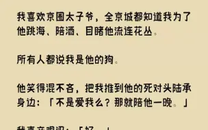 【完结文】我喜欢京圈太子爷，全京城都知道我为了他跳海陪酒目睹他流连花丛。所有人都...