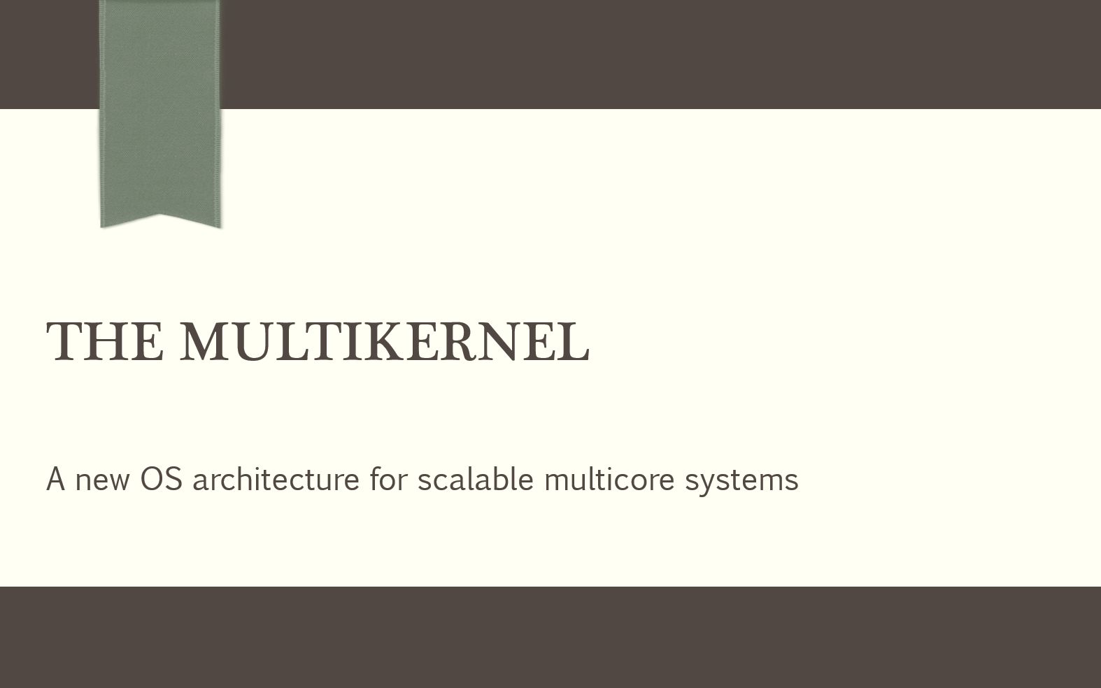 系统论文阅读研讨会week1:The Multikernel Architecture哔哩哔哩bilibili