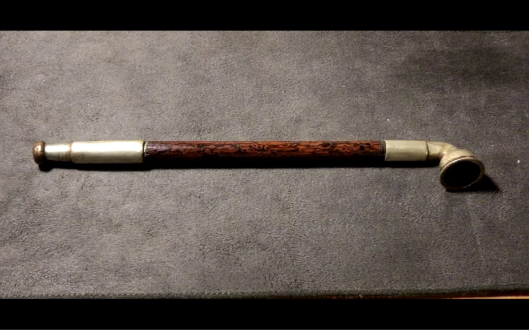 活动  本科时期旧藏【清代犀皮漆烟杆】
