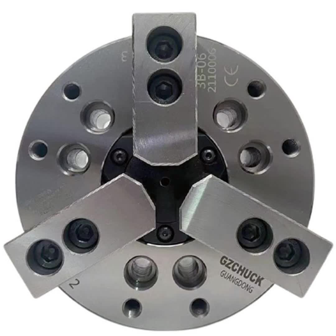 高精度数控车床液压卡盘中空中实6寸两爪8三爪10四爪台湾千岛标准2451