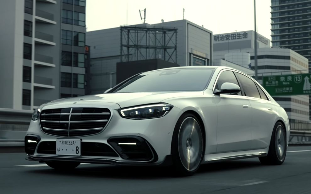 奔驰w223巴博斯s级s500brabusb50不用改黑武士也一样帅