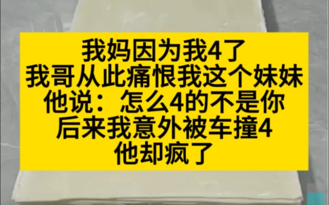 我妈因为我4了,哥哥恨死了我,可后来我被创四,他却疯了,小说推荐哔哩哔哩bilibili