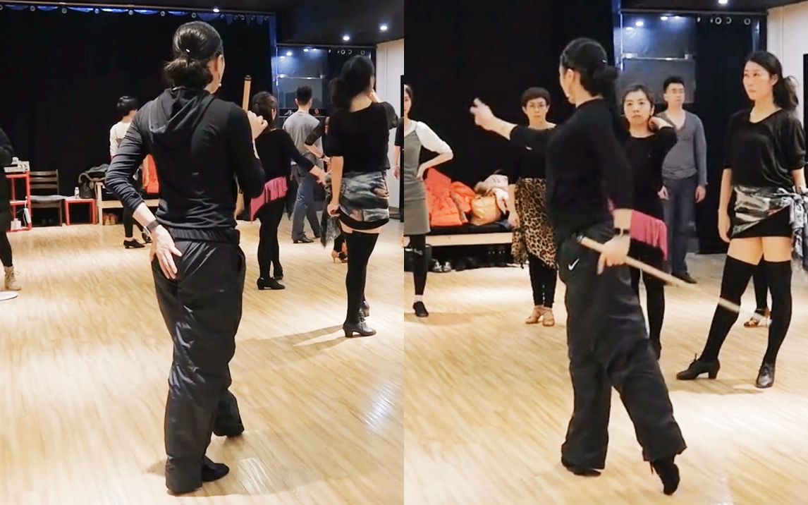 110伦巴定点转提跨与身体拧转极限位置跳法杨茜教学