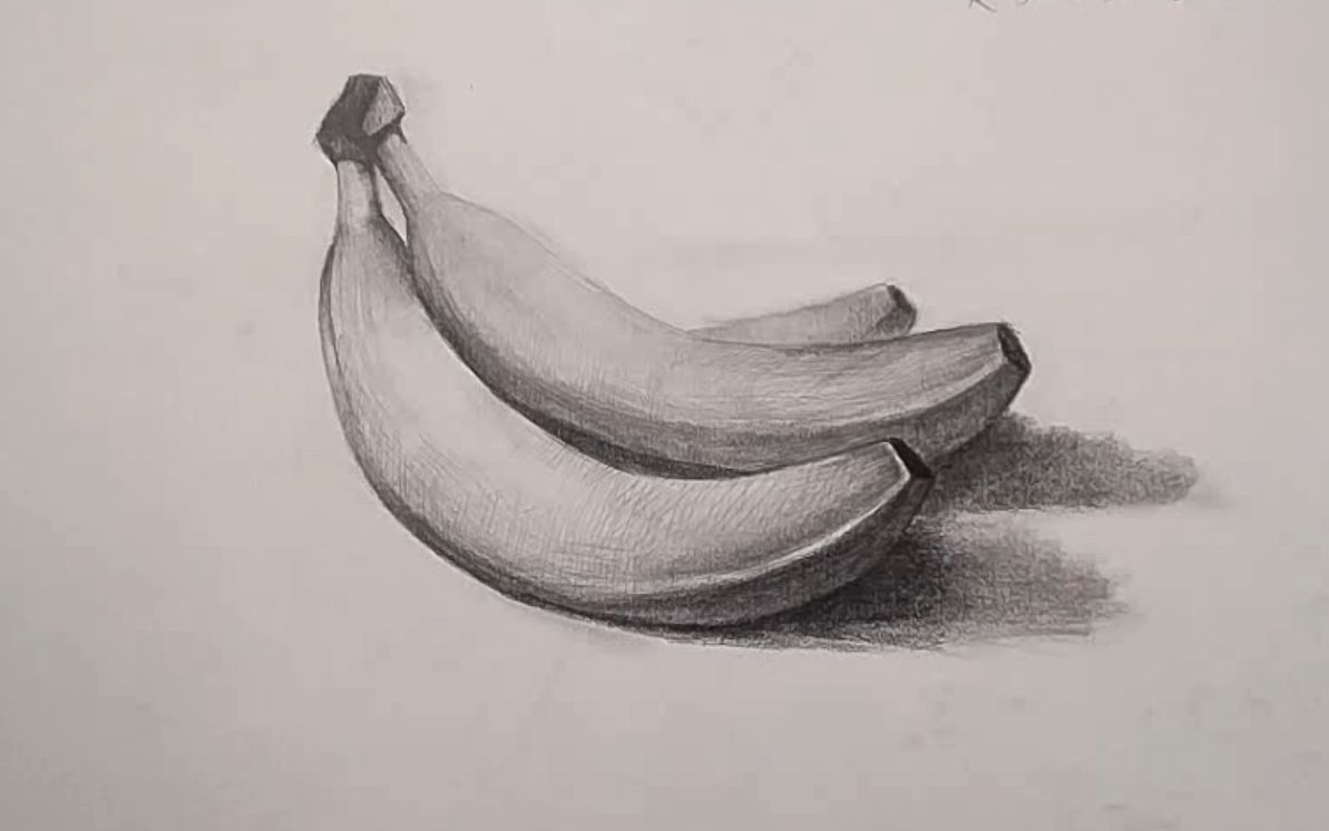 【素描教学】这节课就来画香蕉