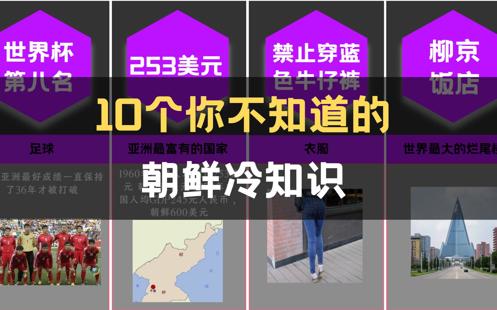 【盘点】10个你不知道的朝鲜冷知识,第5个让男足无地自容哔哩哔哩bilibili