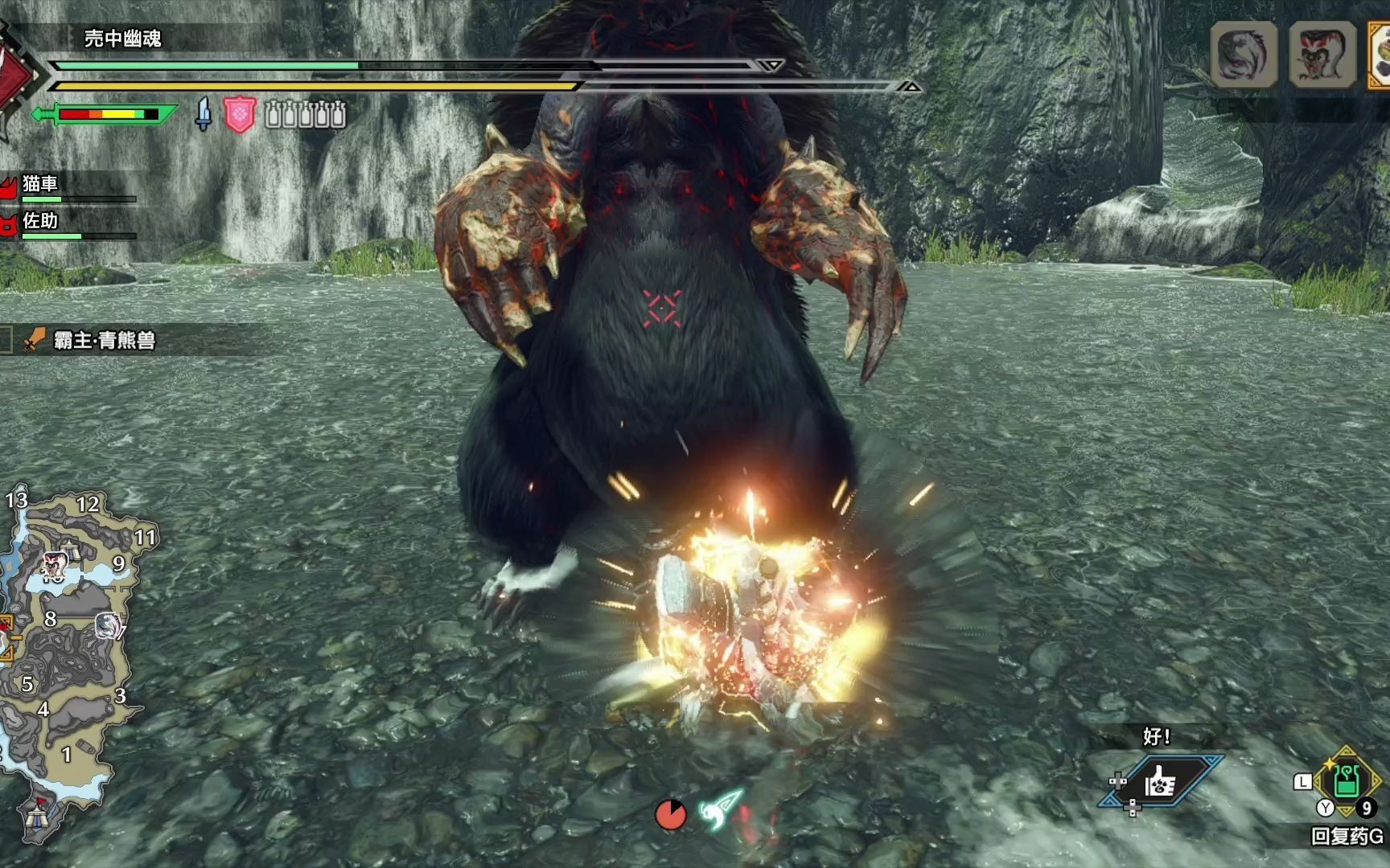 【怪物猎人:rise】霸主青熊兽初见实况