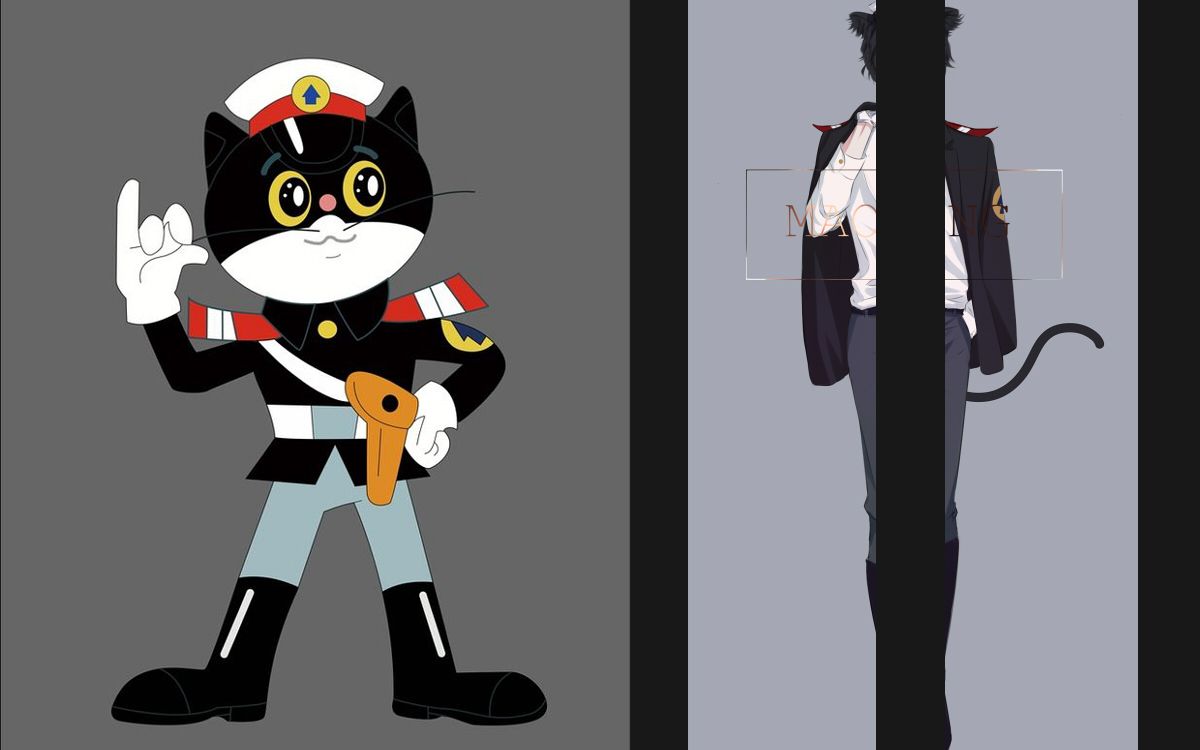 拟人向生活终于对我这只可爱的小猫咪下手了黑猫警长拟人